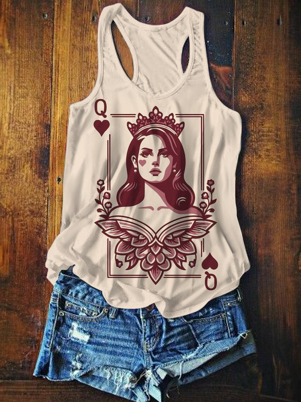 Queen Valentines Printed Tank Top