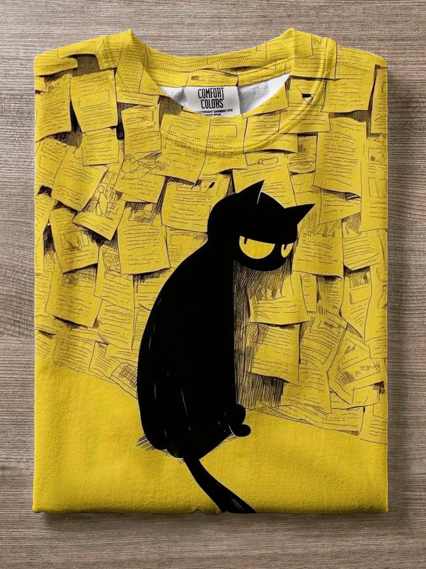 Weird Cat Crew Neck T-shirt