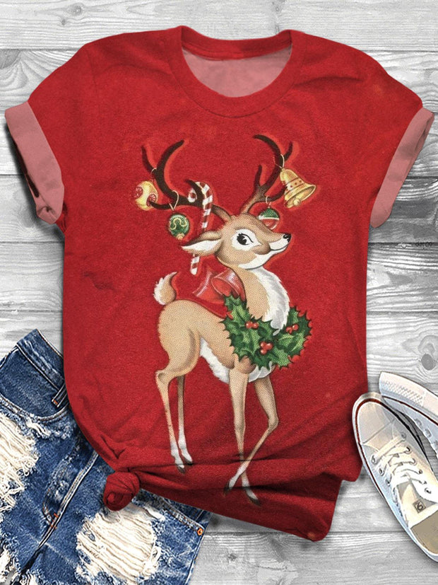 Jingle Bells Guest In The Forest Crew Neck T-shirt