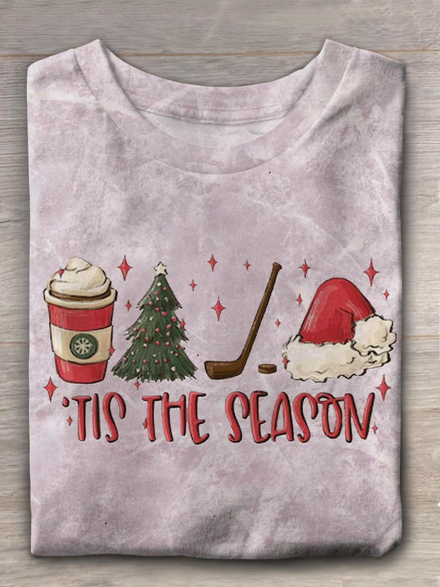 Tis The Season Hockey Merry Christmas T-shirt