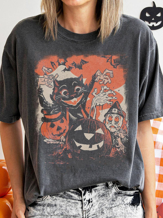 Scary Halloween Crew Neck T-shirt