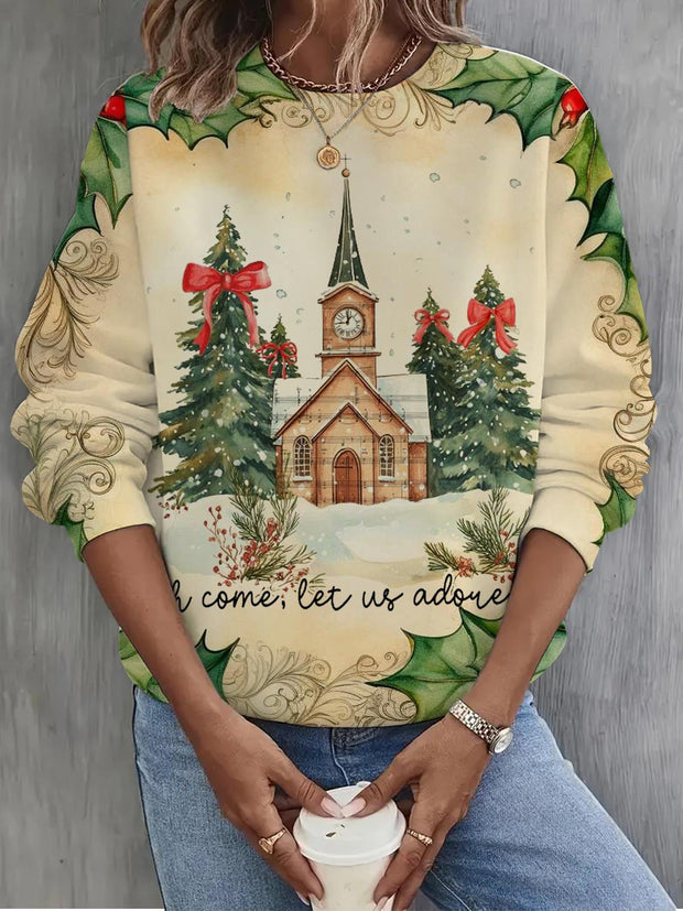 Women's Jesus Christmas Long Sleeve Casual Top