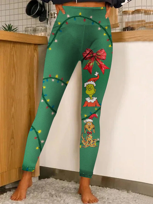 Christmas Classic Print Print Leggings