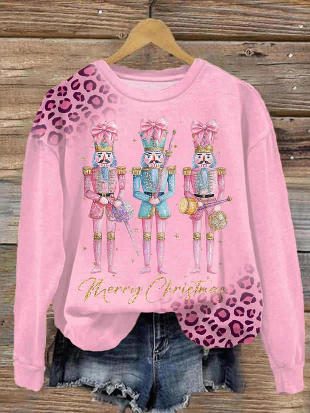 Christmas Nutcracker Crew Neck Casual Sweatshirt