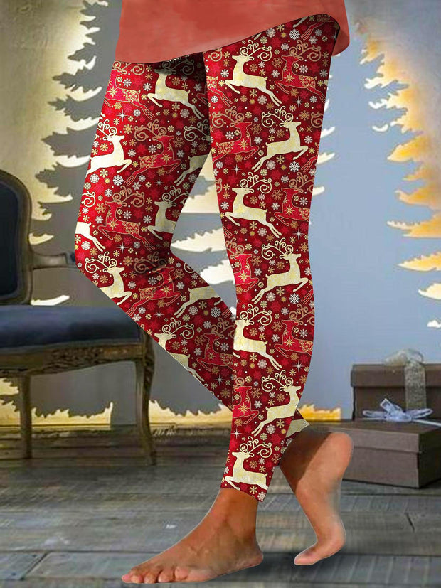 Women's Christmas Reindeer Print Leggings