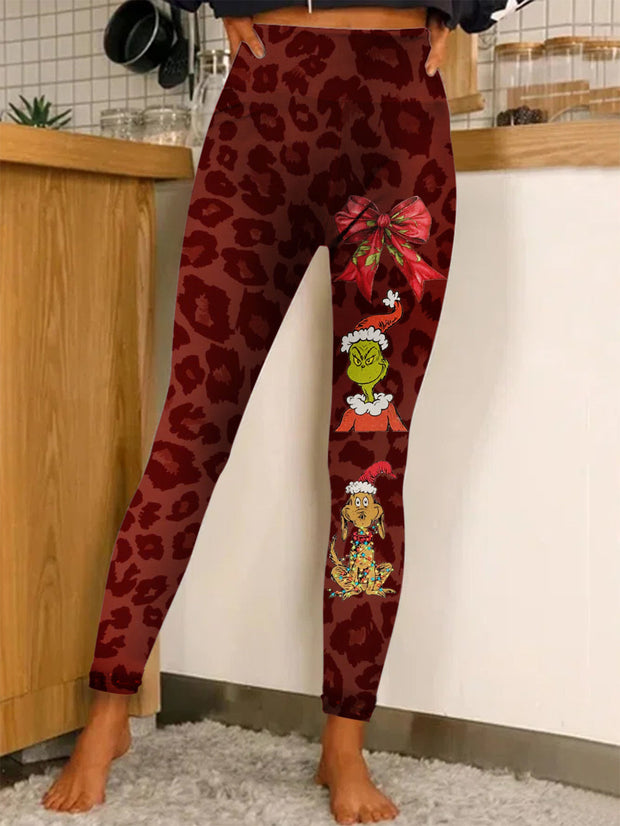 Christmas Classic Print Print Leggings