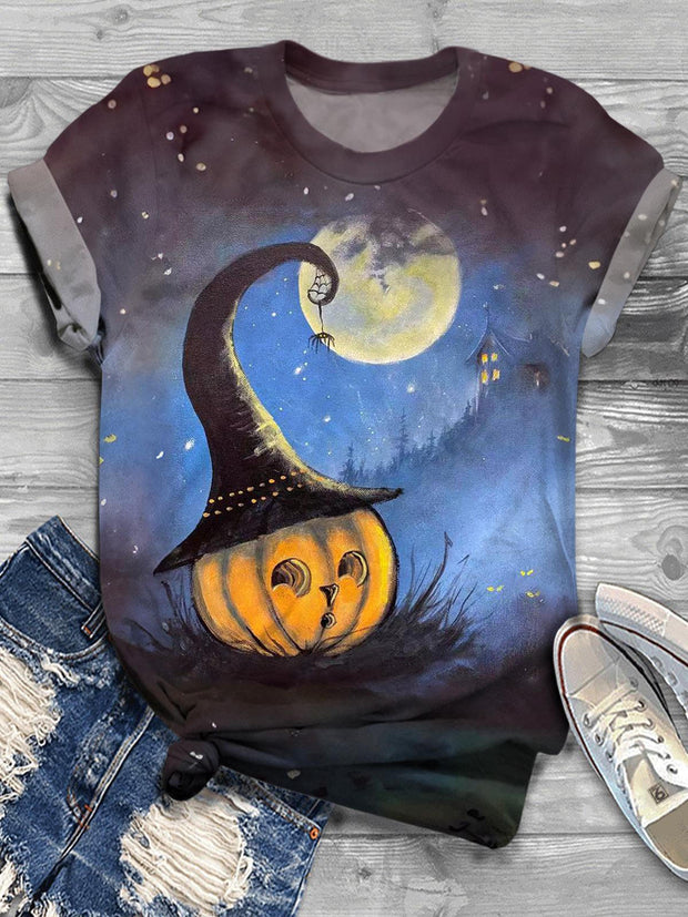 Witch O'Lantern Crew Neck T-shirt