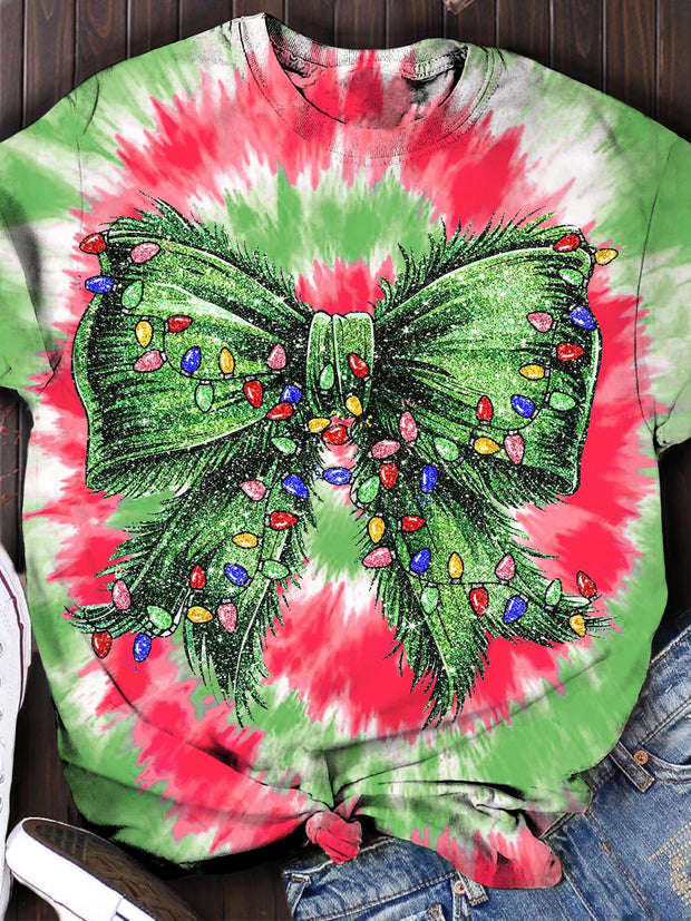 Christmas Bow Crew Neck T-shirt