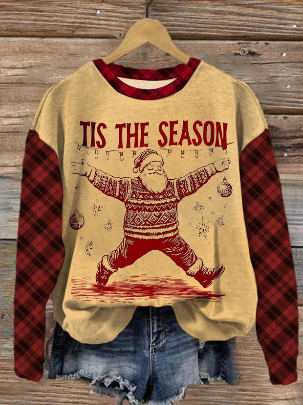 Women's Tis The Season Crew Neck Casual Sweatshirt