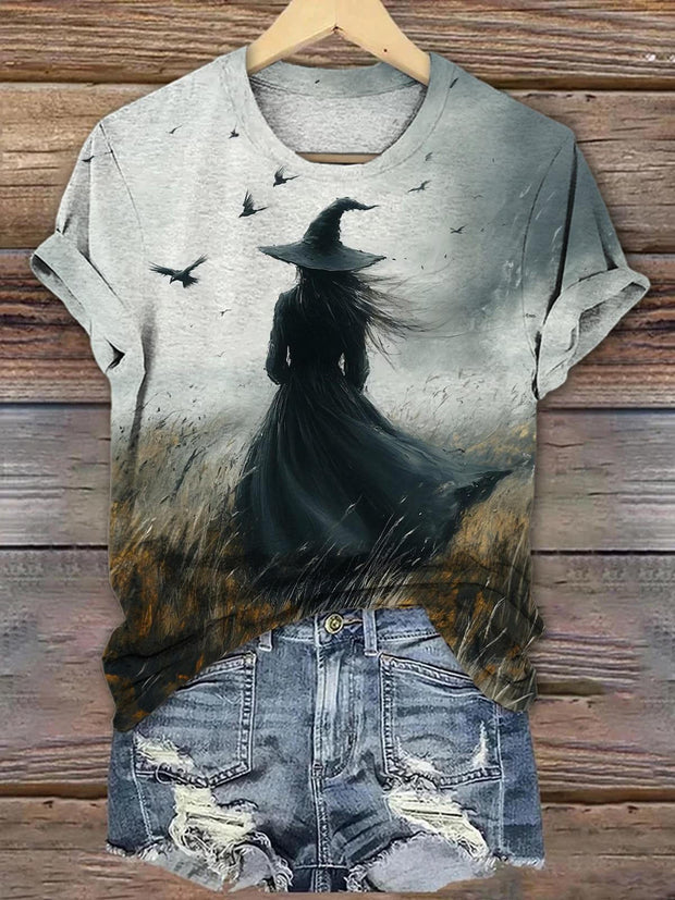 Fall Midsummer Witches Gather Crew Neck T-shirt