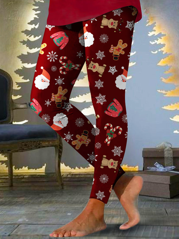 Women's Happy Christmas Print Leggings