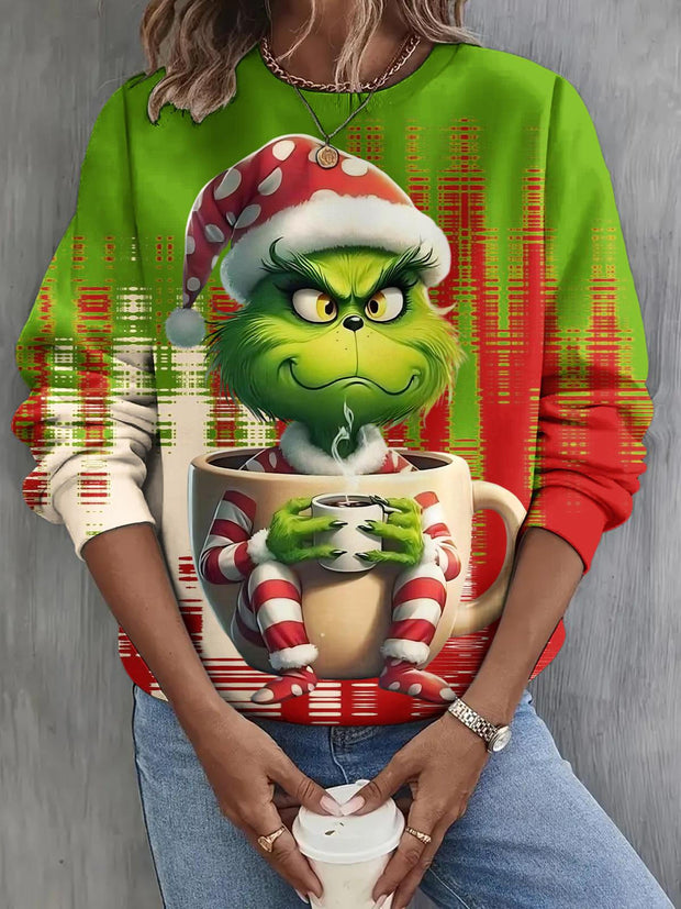 Grinch Long Sleeve Casual Top