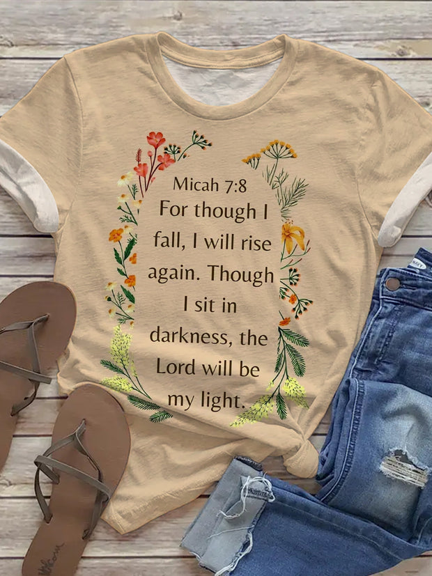 The Lord Will Be My Light Crew Neck T-shirt