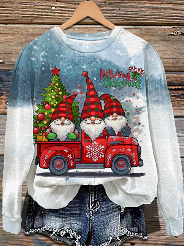 Fun Dwarfs Printed Long Sleeve Casual Top