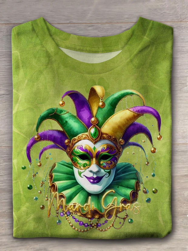 Mardi Gras Jester Crew Neck T-shirt