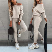 Casual Lace-Up Oblique Shoulder Sports Set