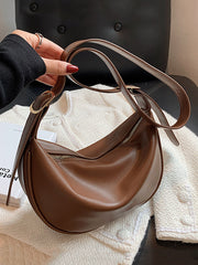 Buckle Geometric Solid Color Zipper Crossbody Bags