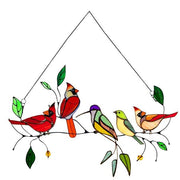 🎁The best Christmas Gift-Birds Stained Glass Window Panel Hangings🐦