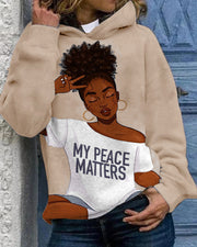 Black Girl My Peace Matters Unisex Hoodie