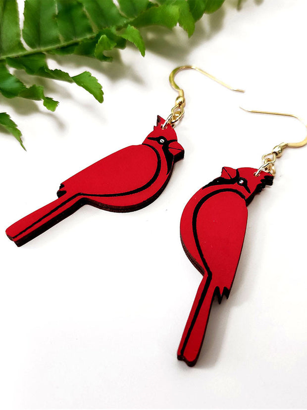 Cardinal Bird Earrings