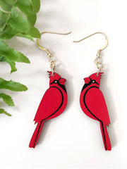 Cardinal Bird Earrings