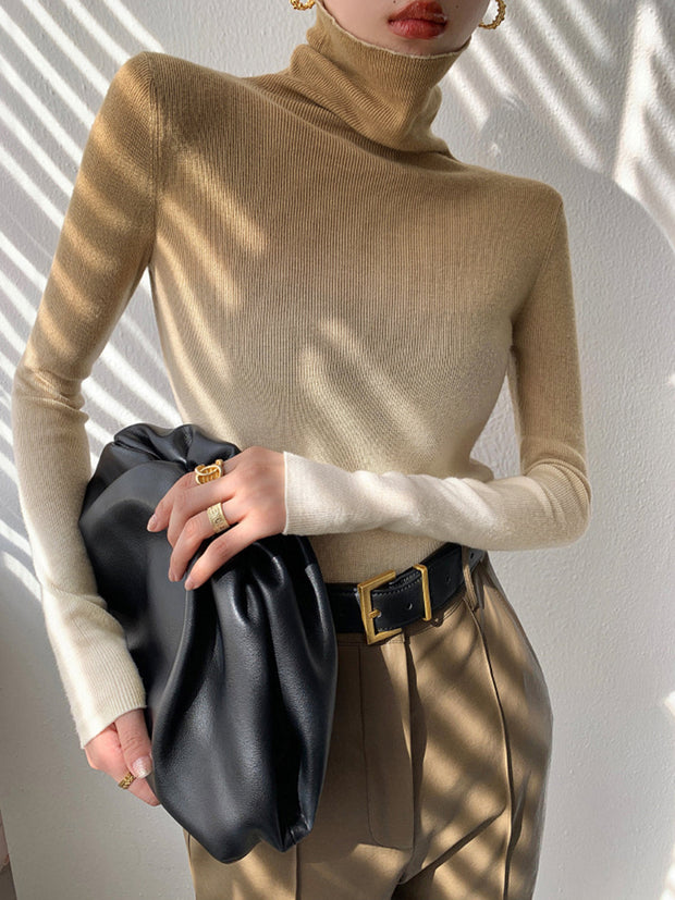 Omber Terracotta Turtleneck Sweater