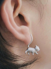 Vintage Cute Cat Design Earrings