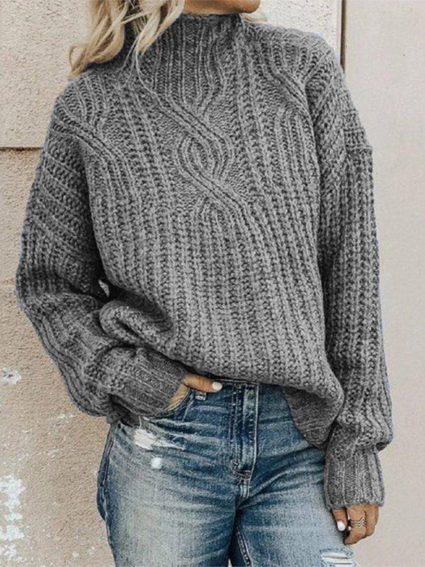 Casual Half High Neck Sweater