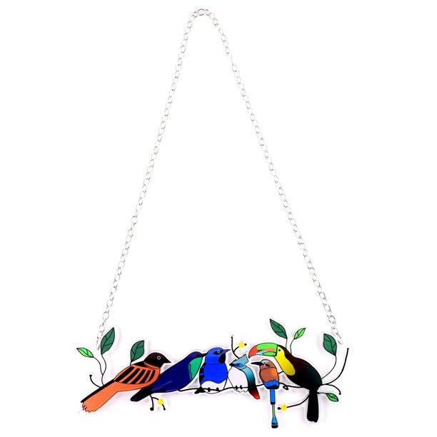 🎁The best Christmas Gift-Birds Stained Glass Window Panel Hangings🐦