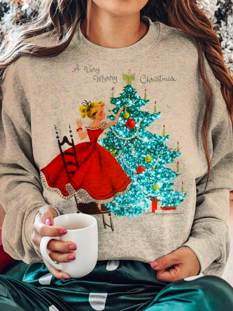 A Very Merry Christmas Crew Neck Long Sleeve Top – INNSLANE