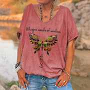 Whisper Words Of Wisdom Butterfly Printed Graphic Tees