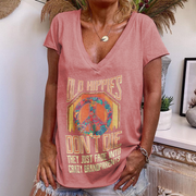 Old Hippies Don't Die Creative Printed Graphic Tees