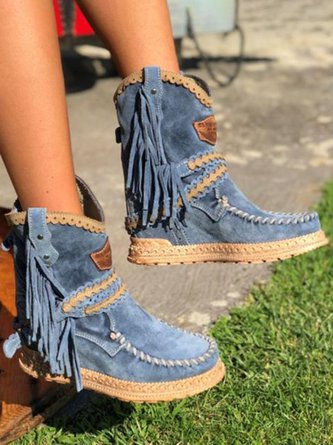 Tassel Suede All Season Boho Vintage Boots