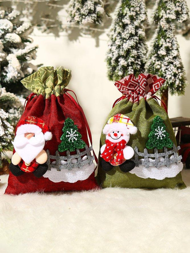 Christmas Santa Tree Gift Bag