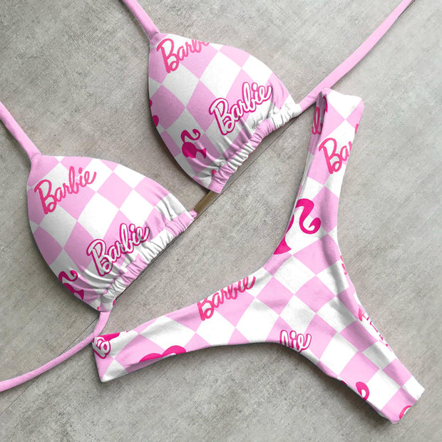 Casual and personalized checked bikini