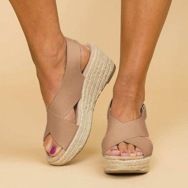 Hemp Rope Shoes Wedge Hemp Rope Women's Shoes Large Size