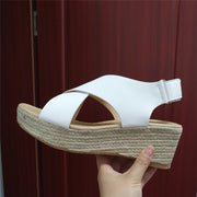 Hemp Rope Shoes Wedge Hemp Rope Women's Shoes Large Size