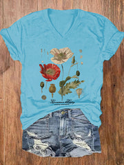 Floral Graphic Print Women's T-shirt