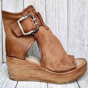 Women's Boho Comfy Buckle Wedge Sandals