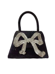 Koko Bow Embellished Mini Tote Bag In Black