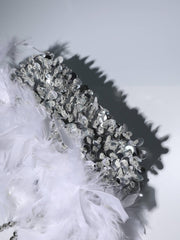 Martina Sequin Feather Shoulder Bag