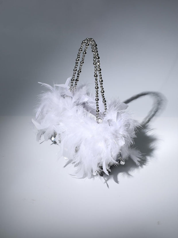 Martina Sequin Feather Shoulder Bag