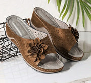 Hollow-out Wedge Leisure Sandals Flower Beach Shoes