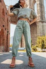 High Waist Denim Bloomers