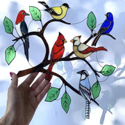 🎁The best Christmas Gift-Birds Stained Glass Window Panel Hangings🐦