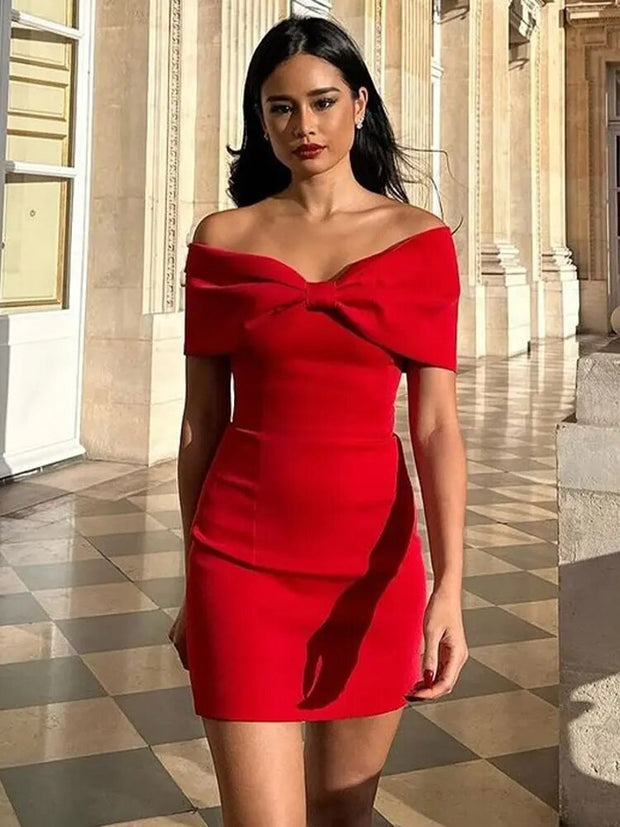 Slim Off Shouder Neck Sleeveless Dress Women Solid Sexy Strapless Dresses Autumn Fashion Evening Party Club Vacation Vestidos