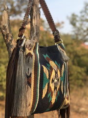 Saddleblanket handmade tassel tote bag