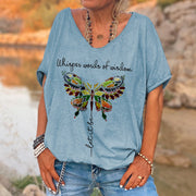 Whisper Words Of Wisdom Butterfly Printed Graphic Tees