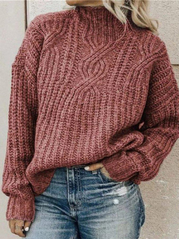 Casual Half High Neck Sweater