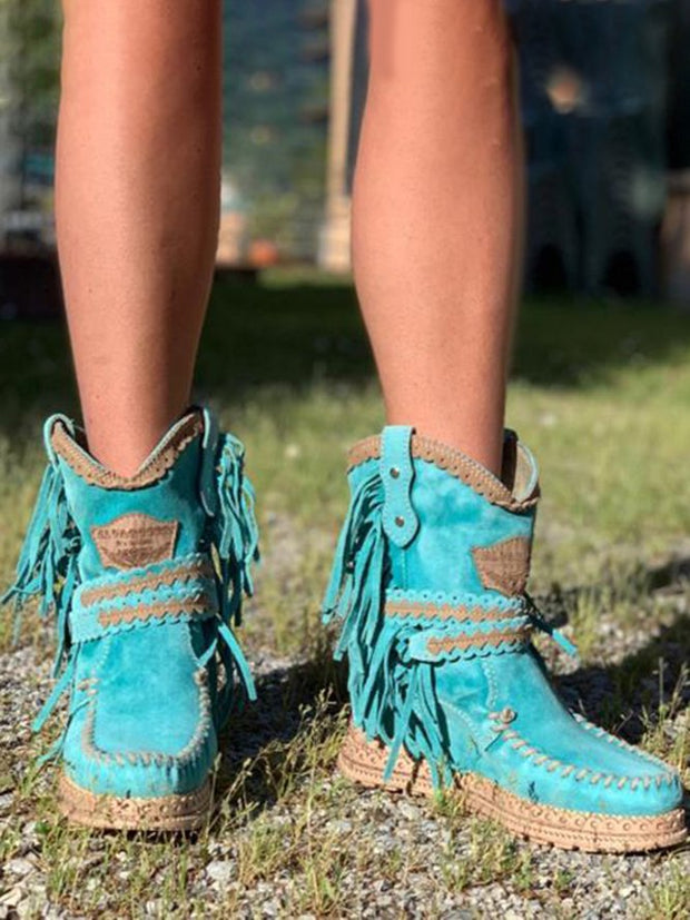 Tassel Suede All Season Boho Vintage Boots